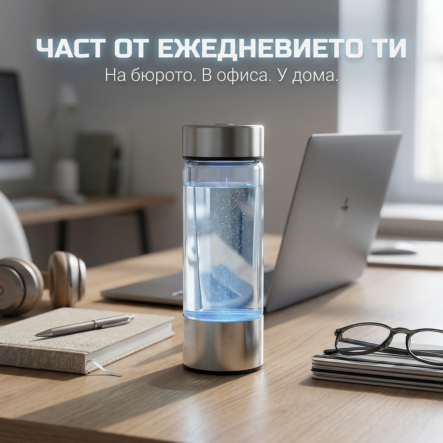 Бутилка, която обогатява водата с молекулярен водород за 3 минути