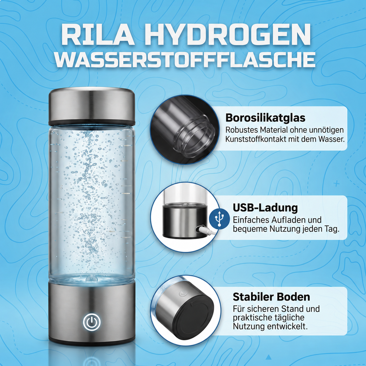 Eine Flasche, die Wasser in 3 Minuten „lebendig“ macht, damit du dich 10 Jahre jünger fühlst